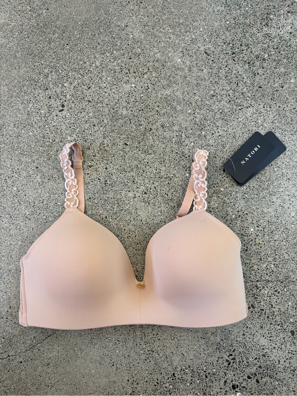 Natori Blush Nude Lace-Trim T-Shirt Bra